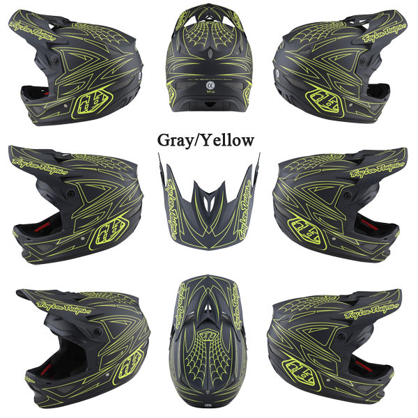 Troy Lee ヘルメット 自転車用 D3 FiberLite Spiderstripe Troy Lee ヘルメット 自転車用 D3 FiberLite Spiderstripe