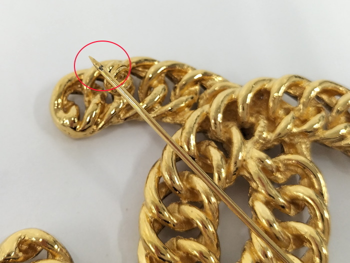 CHANEL ブローチ ココマーク ゴールド メッキ