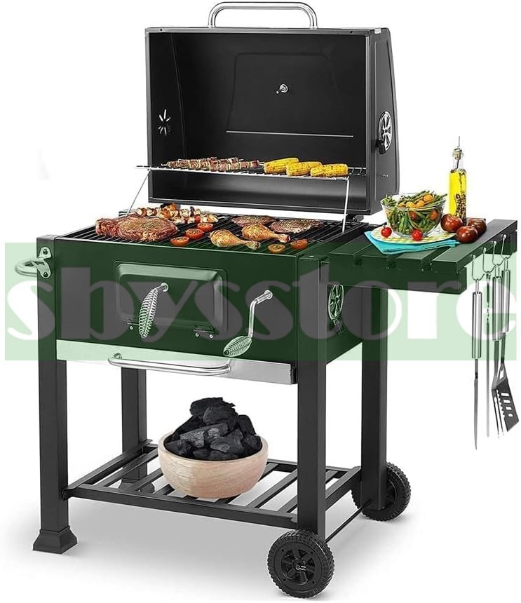 高品質 安全に使い 炭火焼き キャンプ バーベキューコンロ 大型焚き火台 BBQグリル アメリカンオーブングリル ステンレスグリル 5人～10人