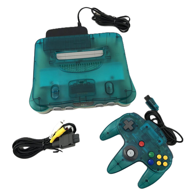 人気を誇る 《ジャンク扱い》《レトロ》ニンテンドウ64 クリアブルー+AVケーブル 動作確認済み/Nintendo/ロクヨン/店頭/併売《ゲーム・山城店》R456 本体、アクセサリー