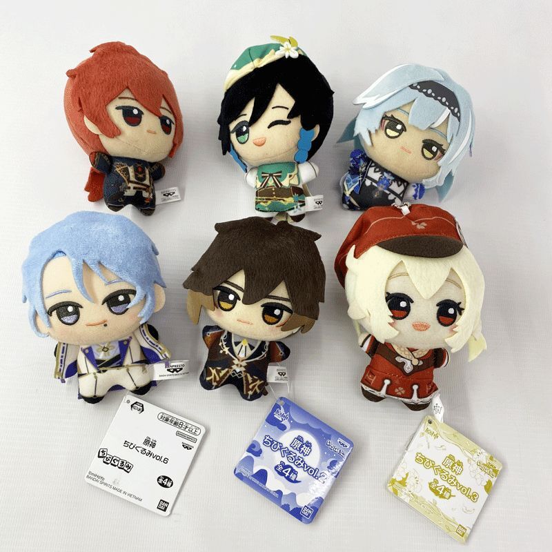 本当に信頼出来る店 《ジャンク扱い》バンプレスト 原神 ちびぐるみ 鍾離/ウェンティ/クレー/神里綾人/ディルック/エウルア《フィギュア・山城店》◆O4682 その他
