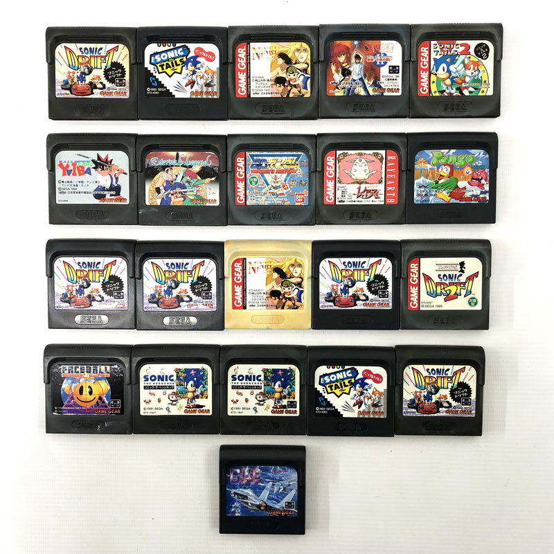 《ジャンク》《レトロ》ゲームギアソフトのみ 21本セット 動作未確認/GAMEGEAR/レイアース/ソニック/YAIBA/SEGA/併売 A3093