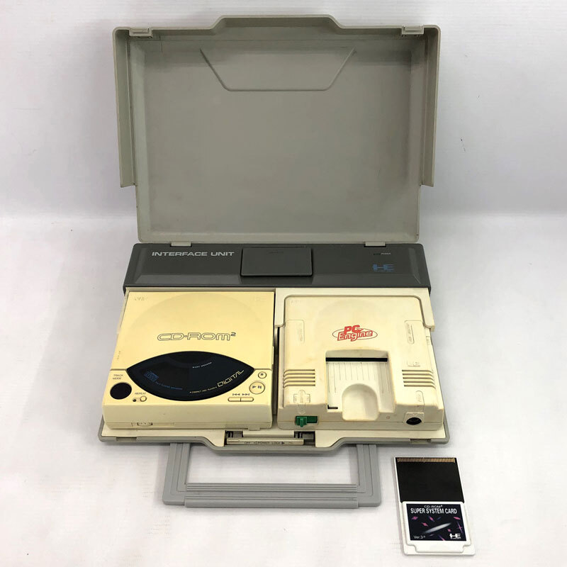 大切な 《ジャンク》《レトロ》PCエンジン CD-ROM2 4点セット/併売《ゲーム・山城店》A3062 スーパーシステムカード インターフェースユニット 本体、アクセサリー
