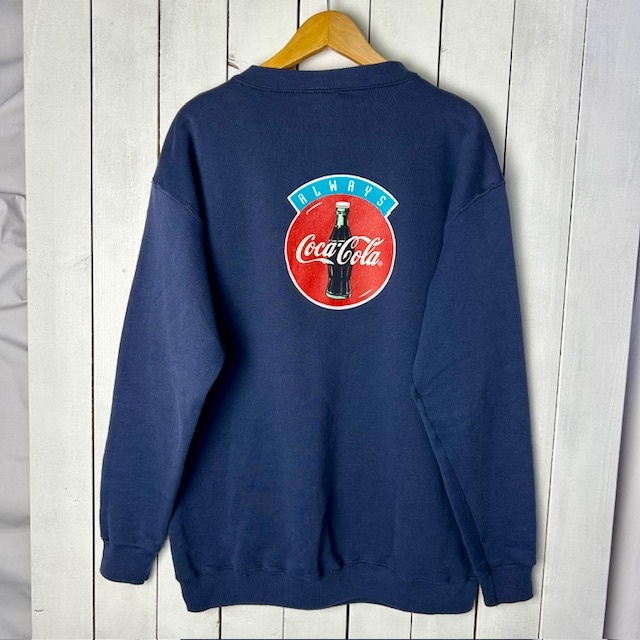 USA古着 90s USA製 Coca-Cola 白クマ大判プリントスウェット M USA古着 90s USA製 Coca-Cola 白クマ大判プリントスウェット M