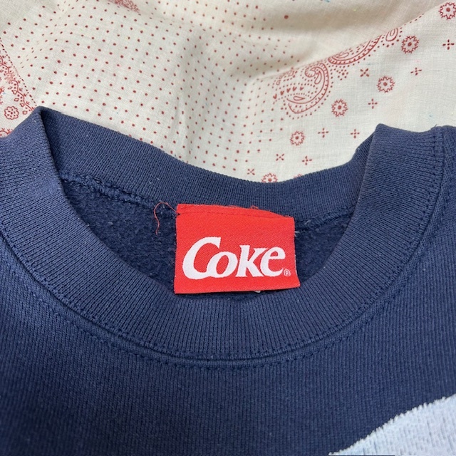USA古着 90s USA製 Coca-Cola 白クマ大判プリントスウェット M USA古着 90s USA製 Coca-Cola 白クマ大判プリントスウェット M