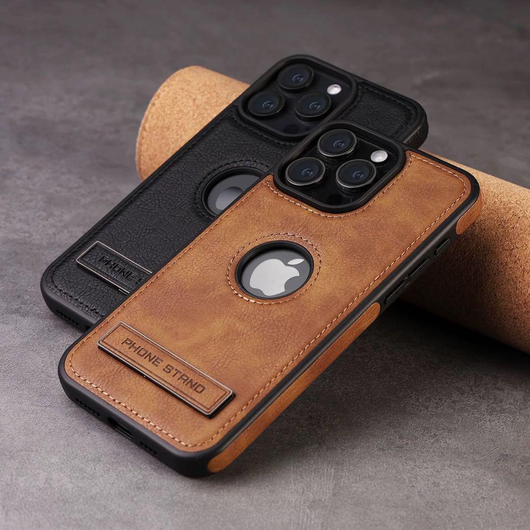 新入荷　iPhone16Plusケース　お洒落　黒色　スタンド式　高級レザー　高級感　 耐衝撃 アイホン16プラスカバー　ブラック　シンプ_画像8