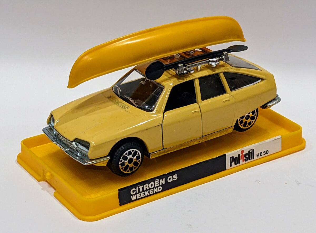 【美品】70年代　伊ポリスティル（ポリトーイ）　シトロエンGS　カヌー付き　イタリア製　ケース付き