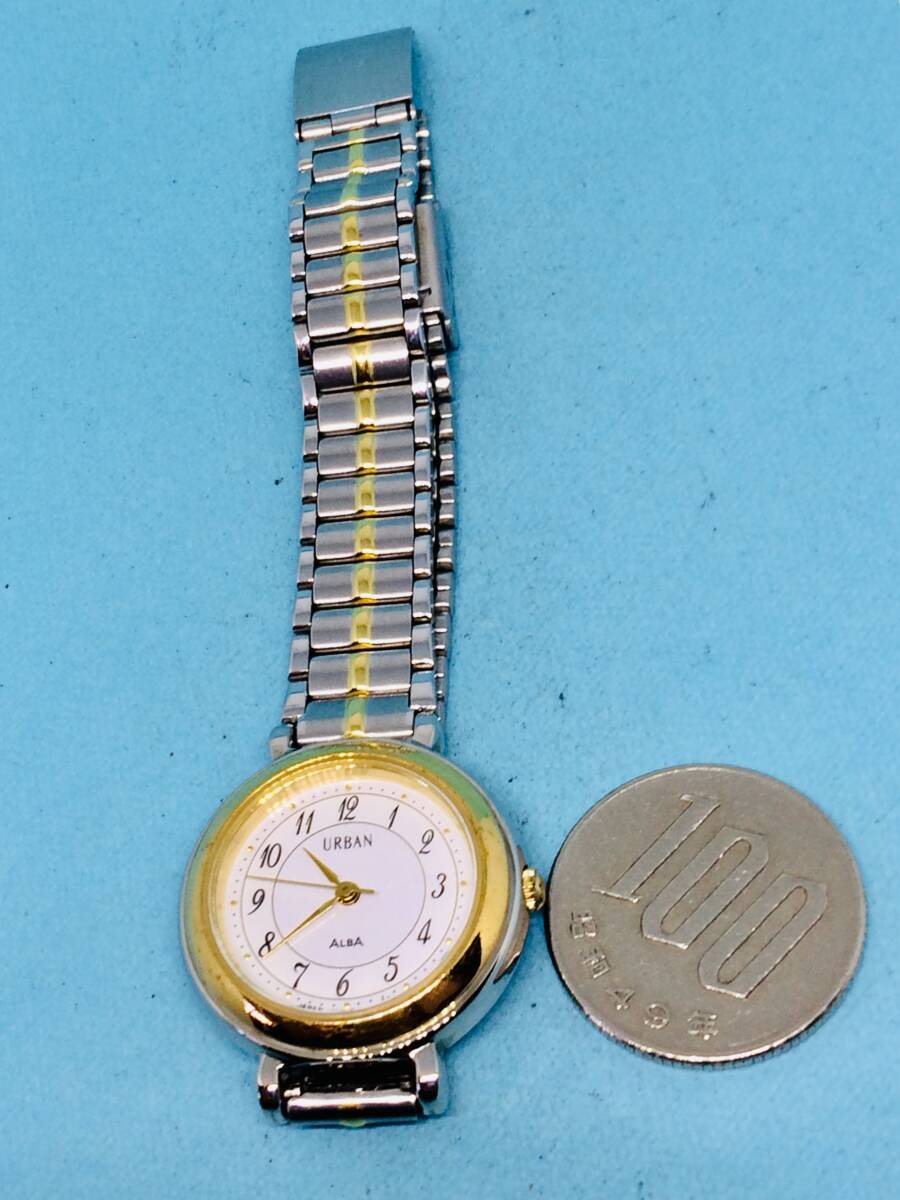 (a08）人気の(*'▽'）セイコーアルバ?アーバン（電池交換済み）S&G?レディス腕時(shí)計(jì)USED（送料全國(guó)一律185円）素?cái)长蕰r(shí)計(jì)です。
