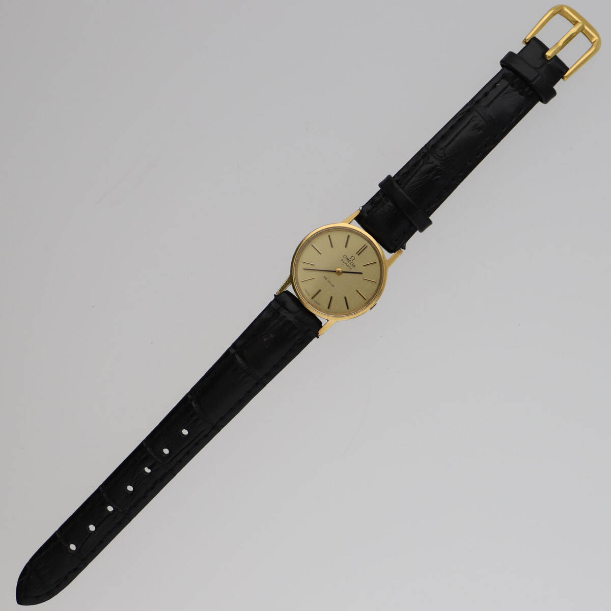 OMEGA Omega te vi ru Gold dial GF/ кожа кварц женский [125229]