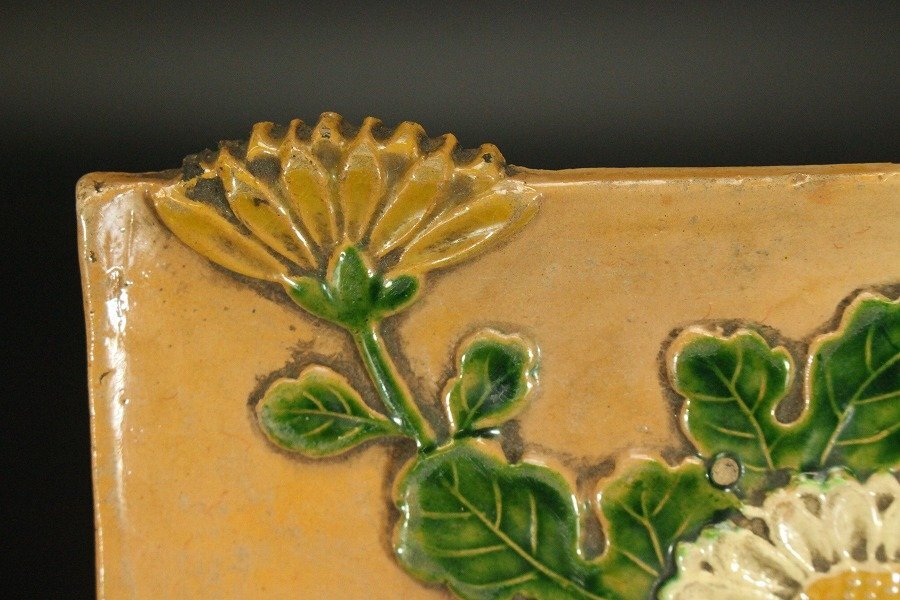 今季ブランド 角皿 菊 乾山焼 銀閣】名品 佐野の乾山焼 送料 旧家蔵出 冊子 皿