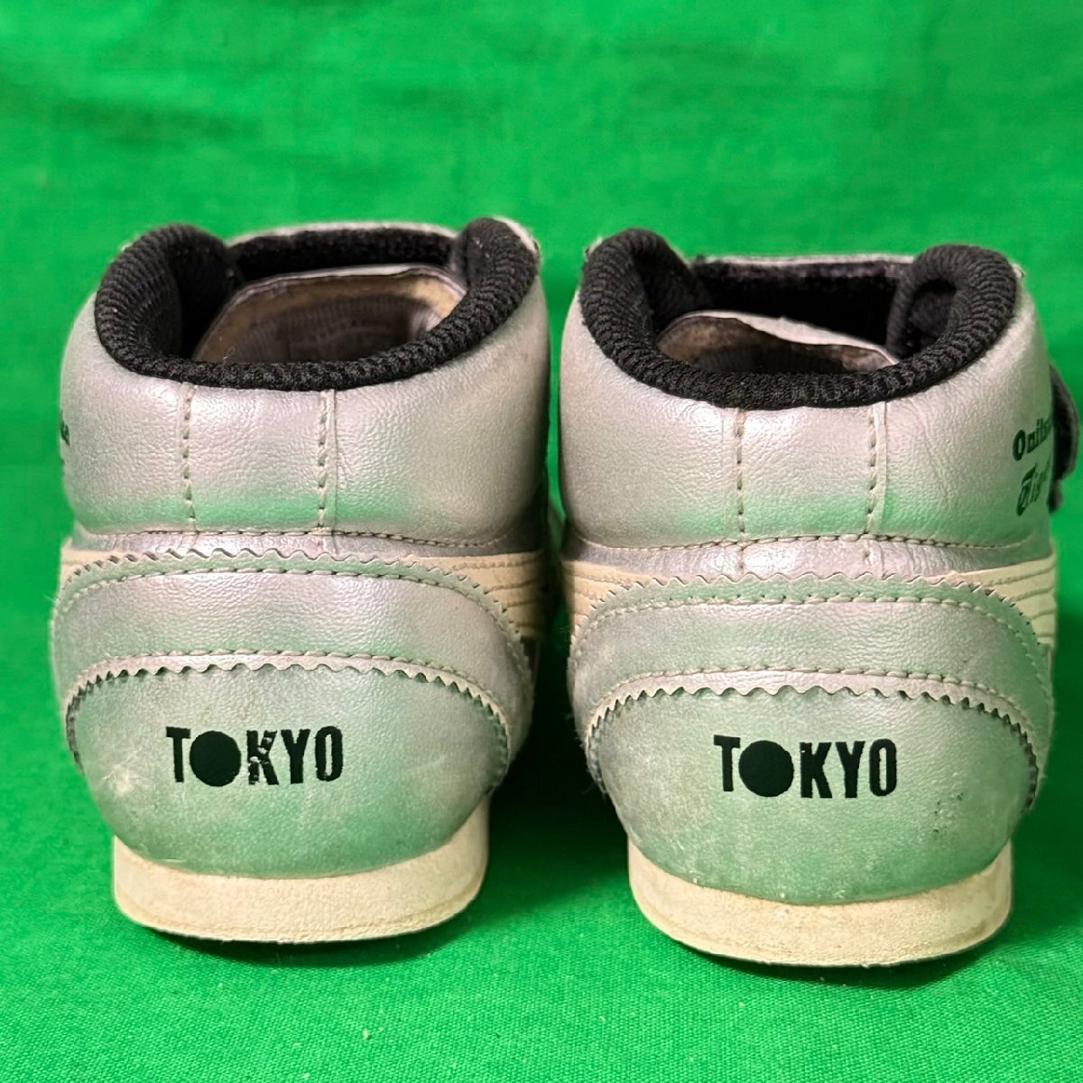 オニツカタイガー Onitsuka Tiger ベビー スニーカー 1184A001 シルバー マジックテープ 14.5センチ_画像5