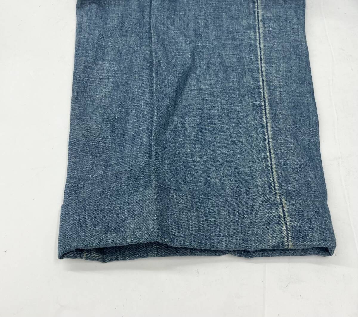 RALPH LAUREN PURPLE LABEL ラルフローレンパープルレーベル デニムパンツ ジーンズ イタリア制 綿麻混 L ブルー 通年
