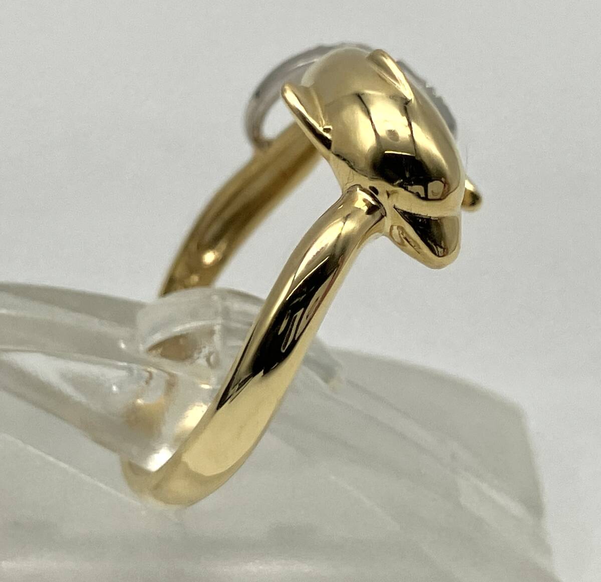 【SALE/37%OFF】 鑑別書付き K18×Pt900 リング 指輪 #12 12号 ダイヤモンド0.03ct トパーズ