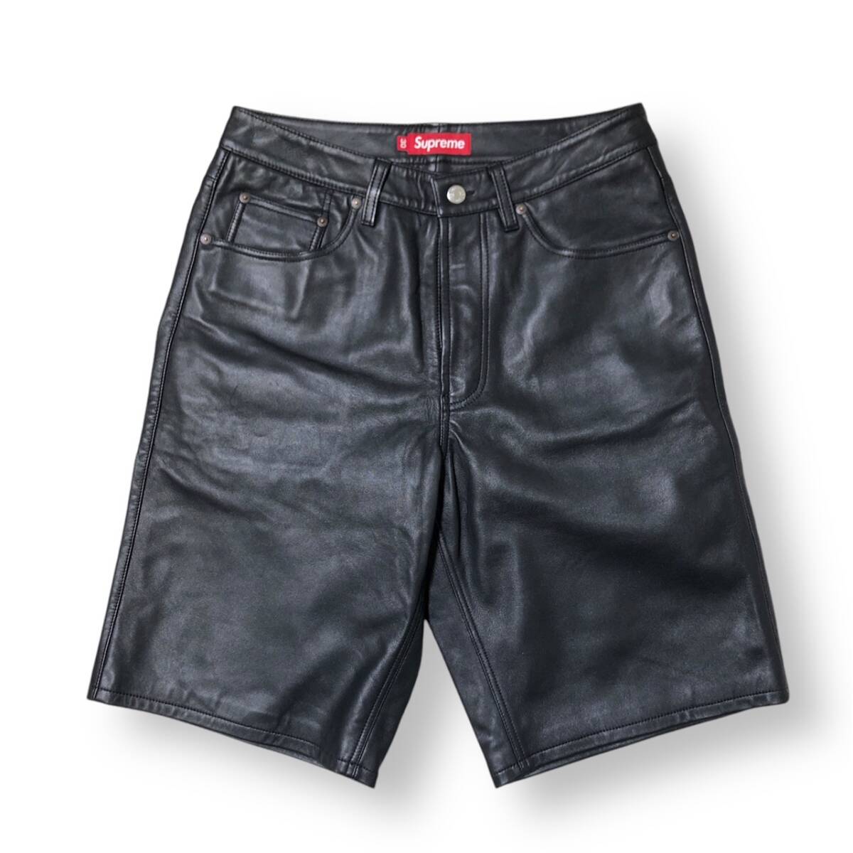 Yahoo!オークション - 24SS Supreme BAGGY Leather Short ハーフ Yahoo!オークション - 24SS Supreme BAGGY Leather Short ハーフ