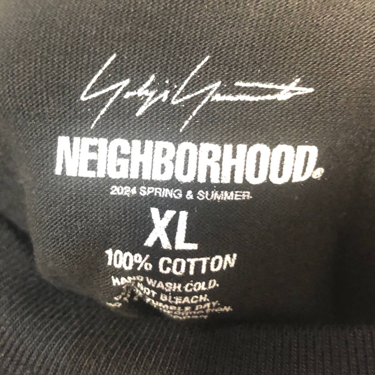 24ss Yohji Yamamoto POUR HOMME×NEIGHBORHOOD ERSEY PT SHORT SLEEVE Tシャツ XL ブラック ヨウジヤマモトプールオム ネイバーフッド