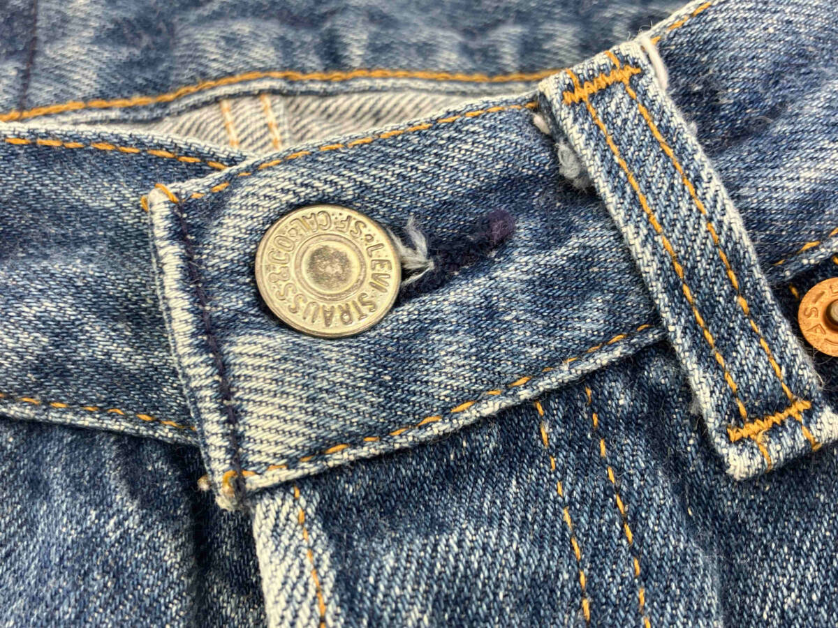 LEVI*S Levi's 501-0115 DENIM PANTS Denim pants jeans W29 men's blue Denim series color USA made button reverse side 546ji- bread 