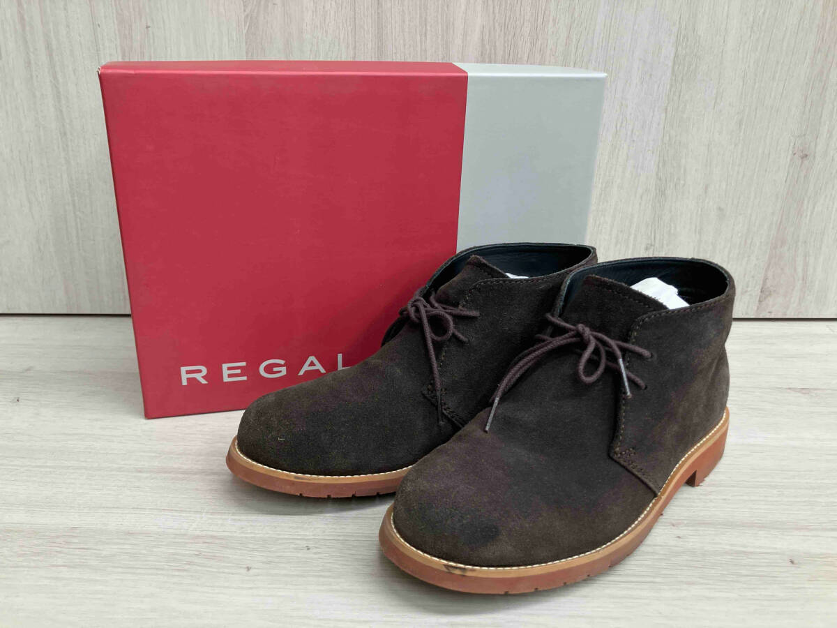 REGAL リーガル EG19G 55UR チャッカブーツ スエード GORE-TEX ダークブラウン 24cm 箱有