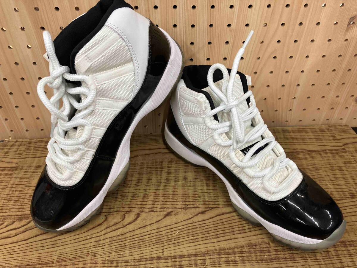 【2024年】お歳暮ギフト NIKE AIR JORDAN 11 RETRO ナイキ エアジョーダン11 レトロ / ホワイト ブラック 378037 100 バスケ スニーカー 26.5cm 26.5cm