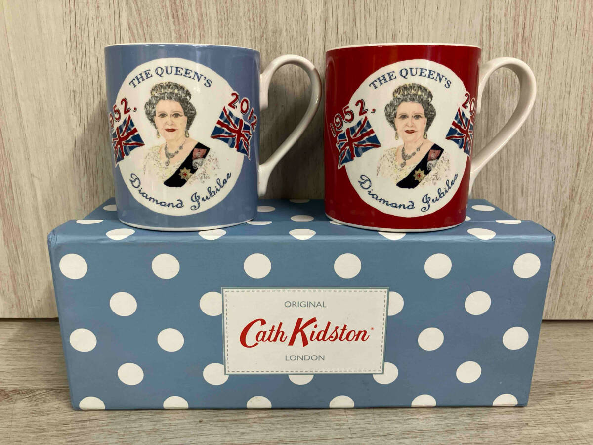 キャスキッドソン ペアマグカップ エリザベス女王即位60周年記念 CathKidston 箱有り