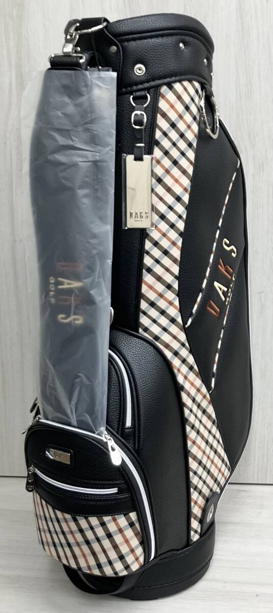 『2年保証』 01【未使用品】DAKS GOLF キャディバッグ DAKS PREMIUM COLLECTION ZZ1U NM-0902 サイズF 8.5型 3.0kg 5分割 ブラック 参考価格53900円 その他
