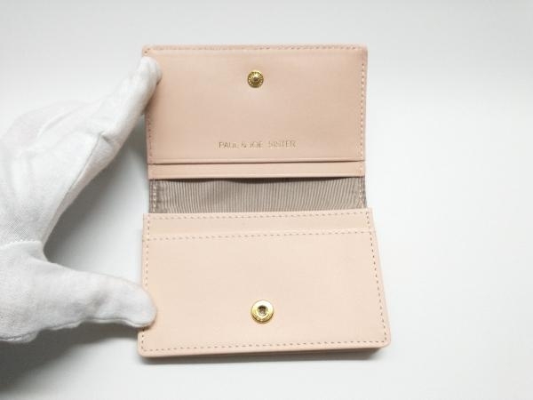 PAUL&JOE SISTER カードケース 牛革 ピンク_画像4
