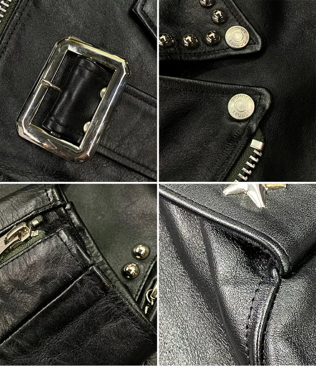 22AW sacai × SCHOTT Studs Leather Jacket size 2 ダブルライダース レザージャケット サカイ × ショット