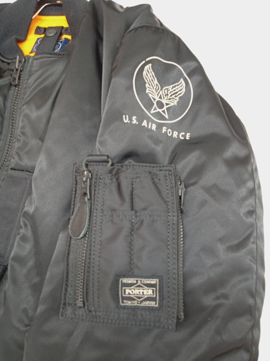 PORTER ポーター フィールドジャケット MA-1 ブルゾン 36 ブラック 通年_画像6