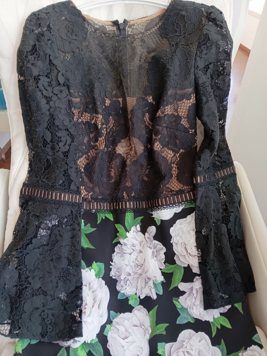 タダシショージ tadashi 花柄 フラワー ベルスリーブ ブラック タダシショージ tadashi 花柄 フラワー ベルスリーブ ブラック