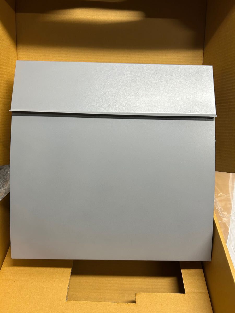 激安新品未使用品 ポスト MB5805 郵便ポスト 郵便受け 壁付け 壁掛け 鍵付き シルバー(12)100サイズ予定001