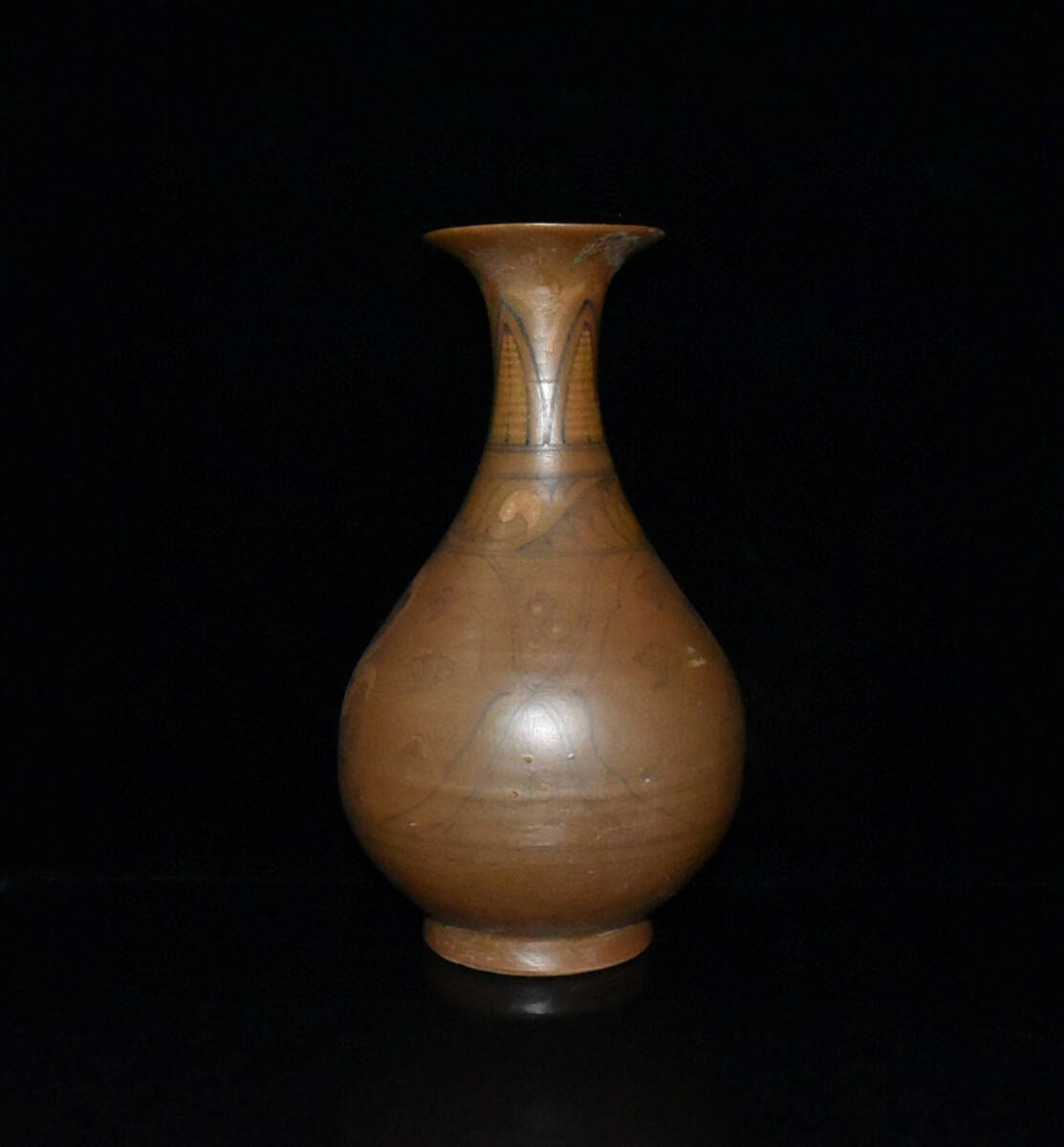 超爆安 超珍館蔵】宋 古陶瓷品 古 古賞物 置物 玉壺春瓶 人物紋 五彩 唐
