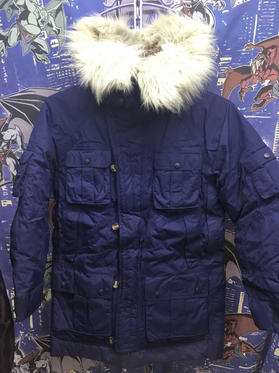 LL bean ゴアテックス ダウン マウンテンジャケット S 大きめ ビッグサイズ 未使用 紺系 エルエルビーン