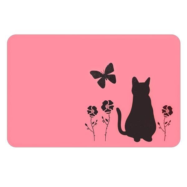  soft diatomaceous soil bath mat ... soft . water speed . cat crack not pair .. bath free shipping -80N* cat pattern soft diatomaceous soil bath mat : pink 