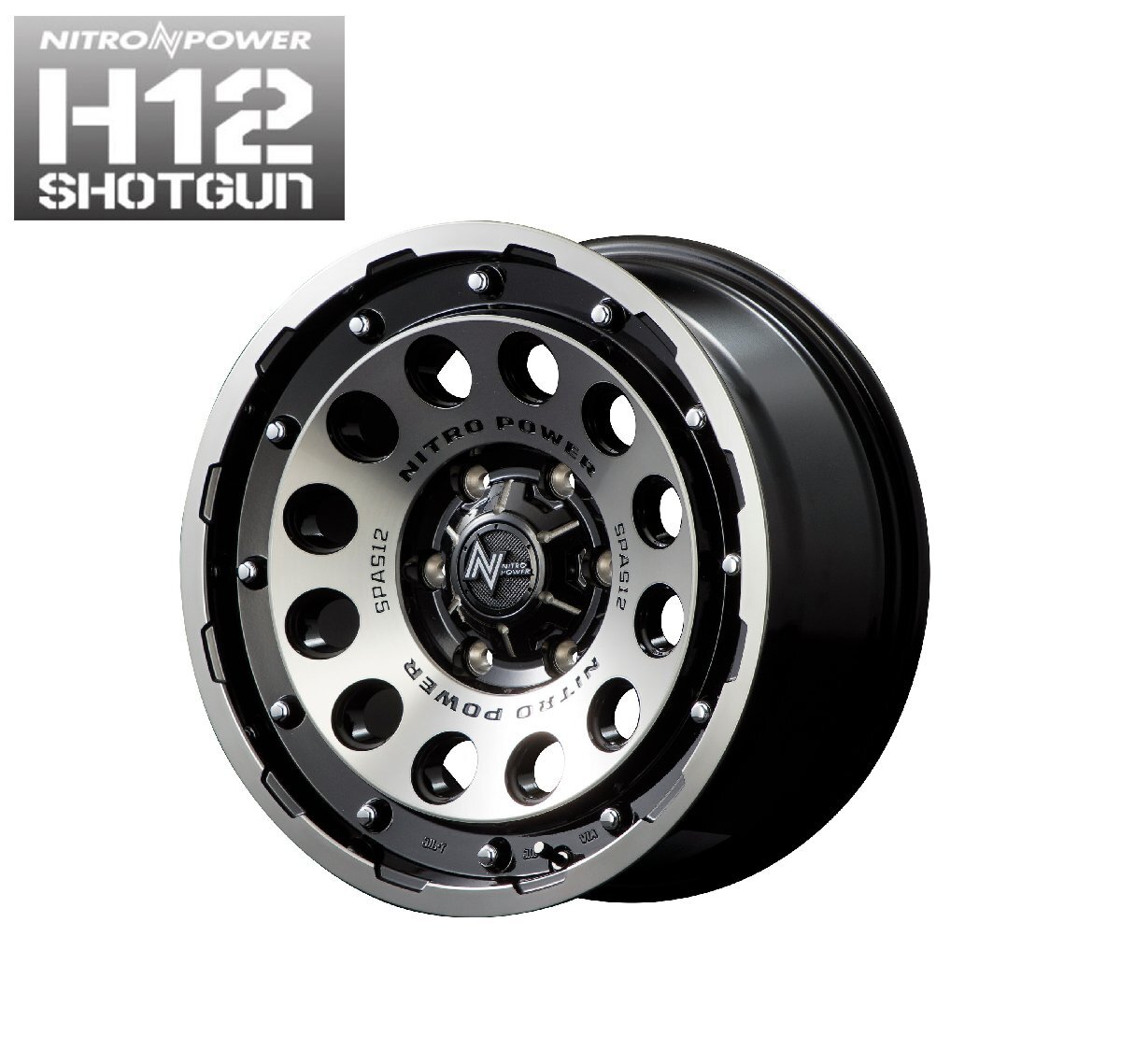 MID NITRO POWER H12 SHOTGUN ホイール 15インチ 5H139.7 6J-5 4本 5穴 マルカ ナイトロパワー