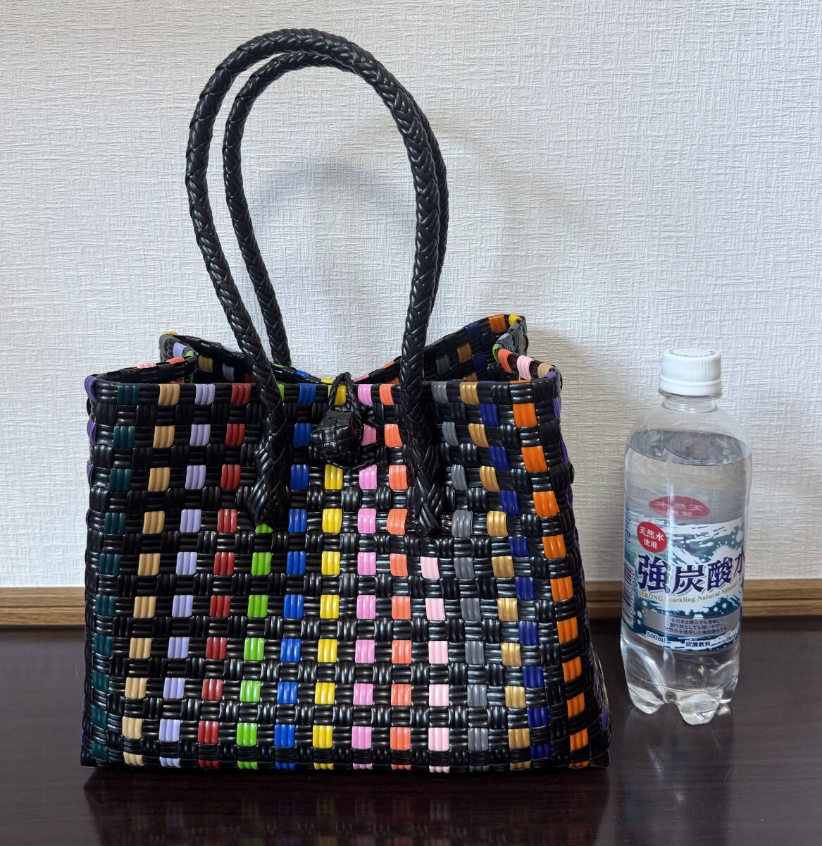 プラカゴ メルカド ハンドメイド トートバッグ かごバッグ MSサイズ レインボー