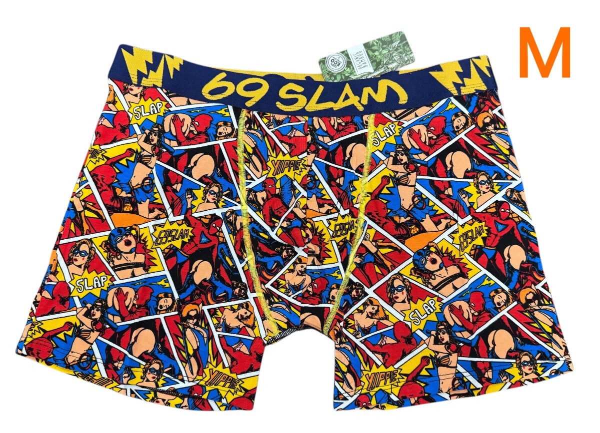 【ラスト1枚】　69slam ロックスラム ボクサーパンツ Mサイズ オーガニック コットン バンブー素材 レギュラー丈_画像1