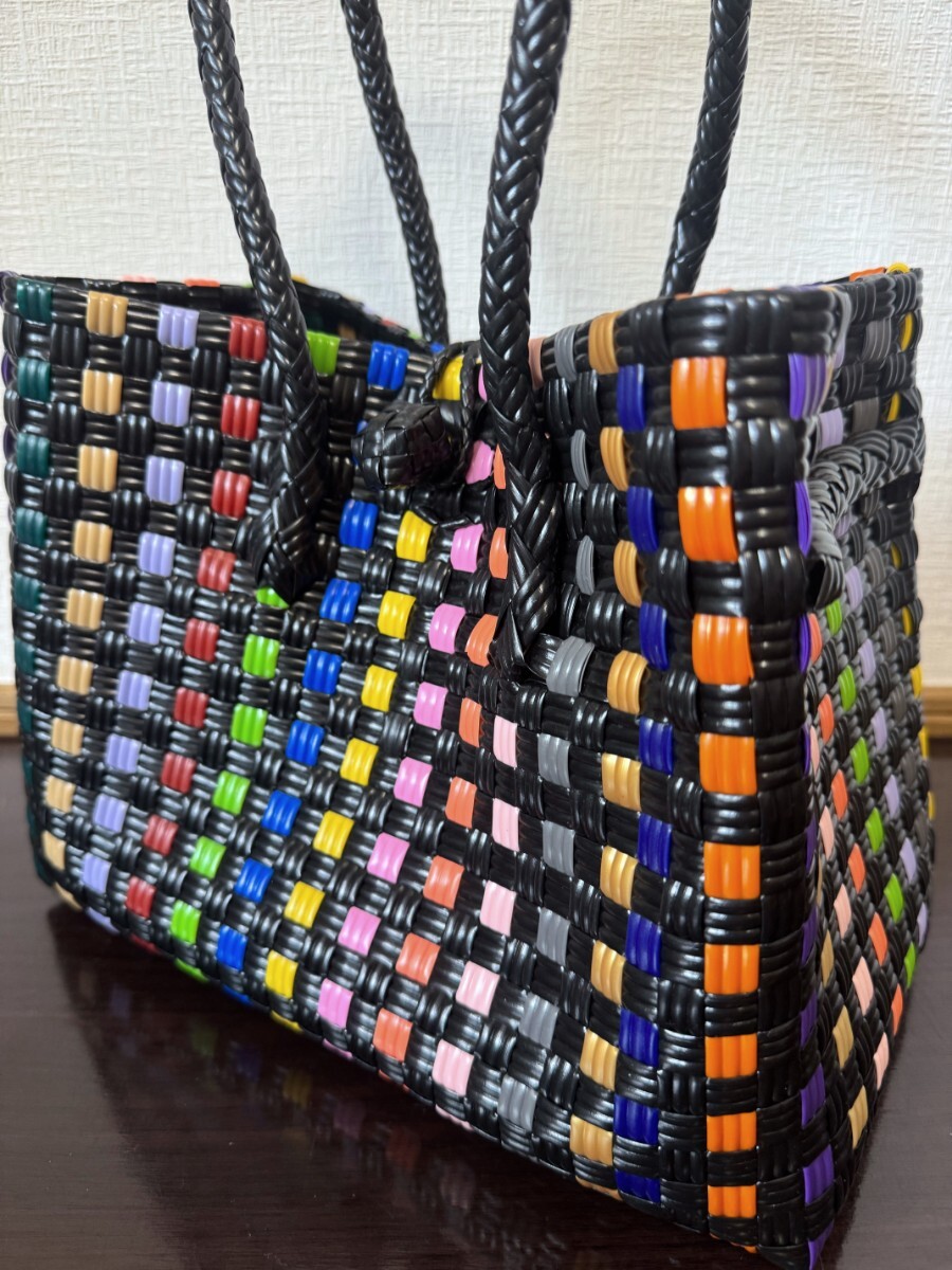 プラカゴ メルカド ハンドメイド トートバッグ かごバッグ MSサイズ レインボー