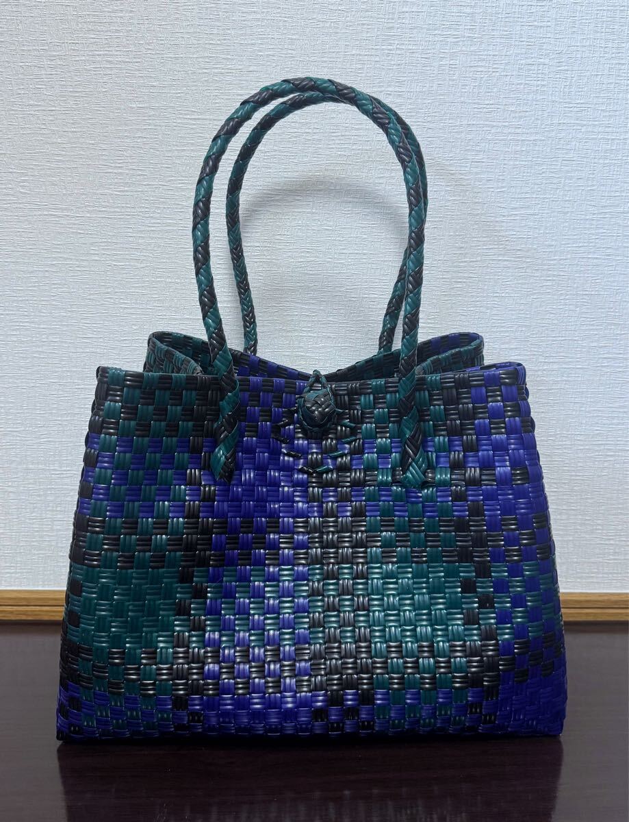 プラカゴ メルカド トートバッグ マルシェバッグ ハンドメイド ビニールバッグ 洗える かごバッグ Lサイズ パサール 軽量