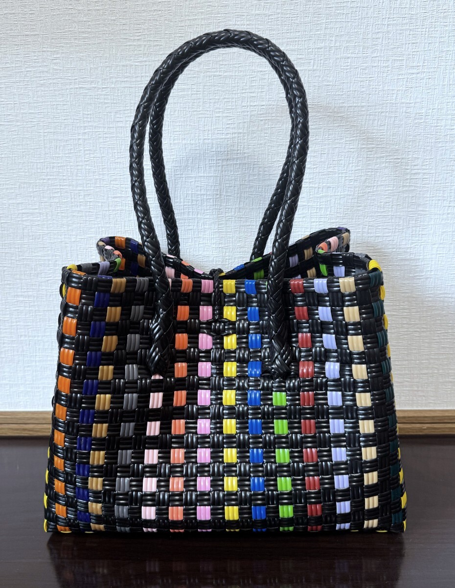 プラカゴ メルカド ハンドメイド トートバッグ かごバッグ MSサイズ レインボー