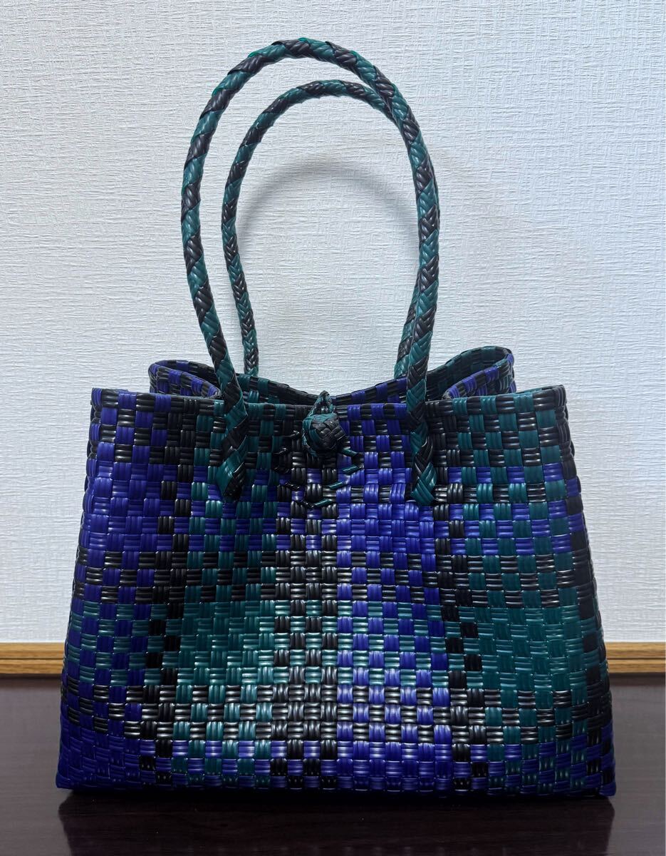 プラカゴ メルカド トートバッグ マルシェバッグ ハンドメイド ビニールバッグ 洗える かごバッグ Lサイズ パサール