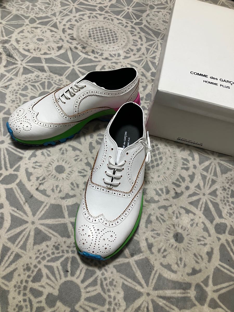 19ss コムデギャルソンオムプリュス　ウィングチップ　スニーカー　25センチ_画像1