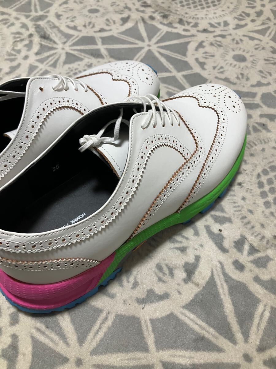 19ss コムデギャルソンオムプリュス　ウィングチップ　スニーカー　25センチ_画像4