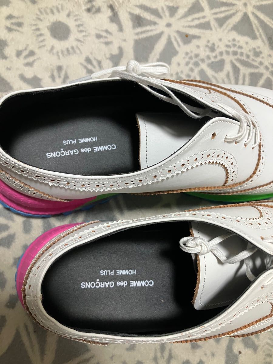 19ss コムデギャルソンオムプリュス　ウィングチップ　スニーカー　25センチ_画像5