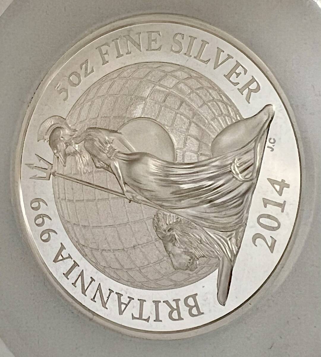 最高鑑定 大型銀貨】 2014年 イギリス ブリタニア 10ポンド 5 最高鑑定 大型銀貨】 2014年 イギリス ブリタニア 10ポンド 5