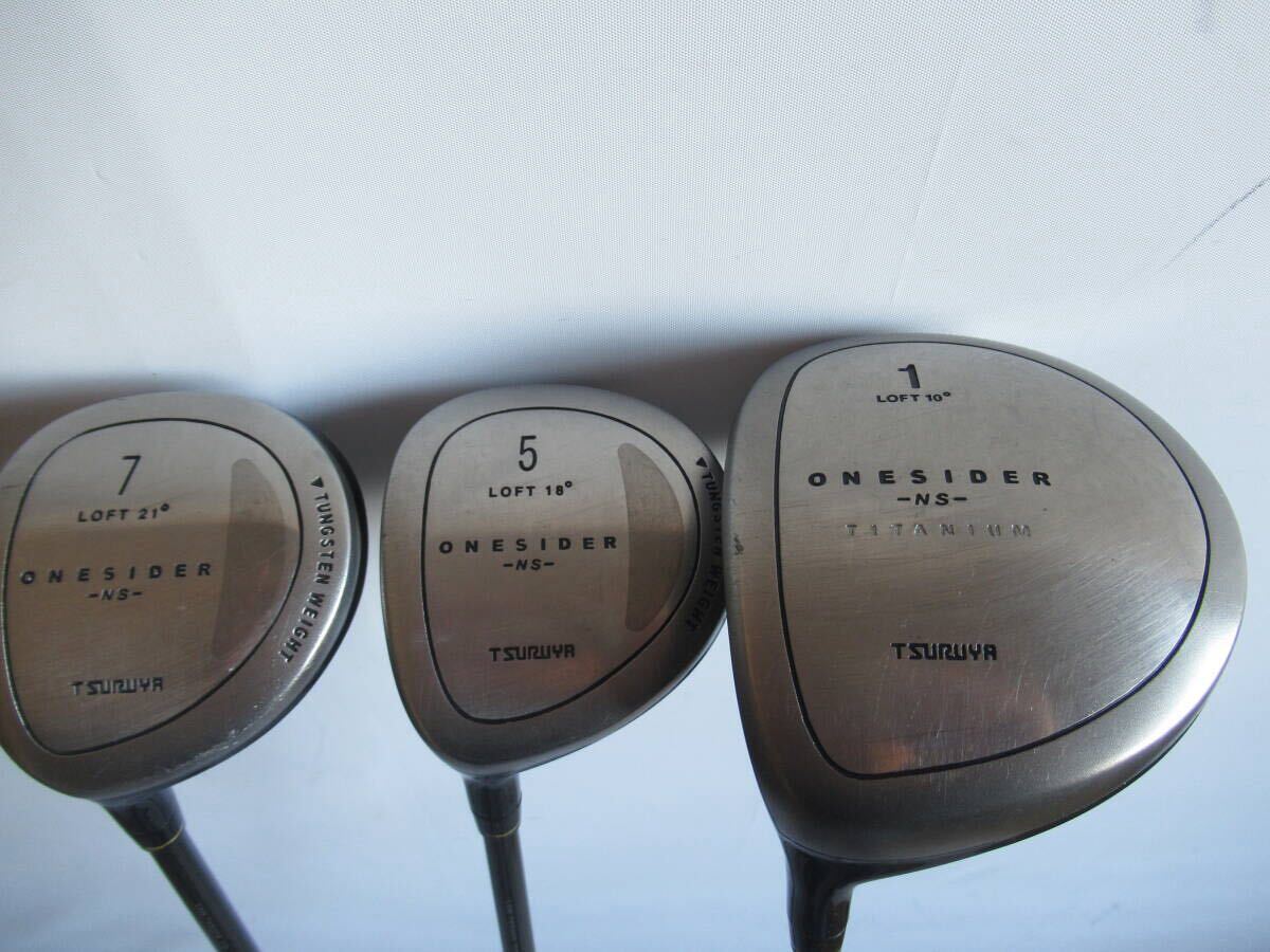 ★TSURUYA ツルヤ ONE SIDER NS 1W.5W.7W.左用 10°.18°.21° 純正カーボンシャフト K523　★レア★激安★中古★　★