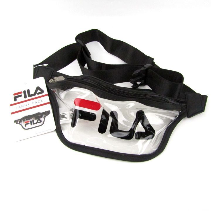 フィラ ウエストバッグ ボディバッグ 未使用 PVC クリア ロゴ ポーチ 鞄 レディース メンズ クリア FILA