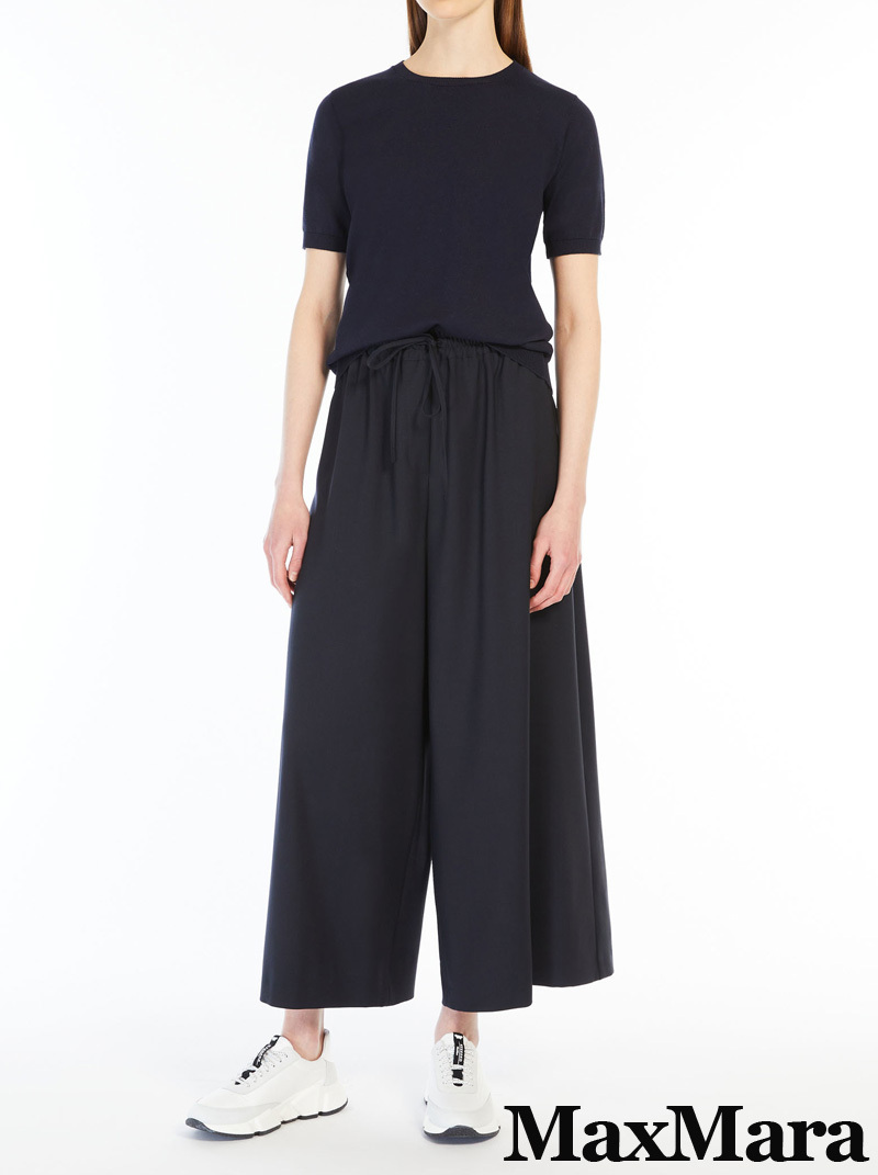 新品50%OFF　マックスマーラ　Max Mara　シルクコットン ニット　ネイビー　XSサイズ　【送料無料】