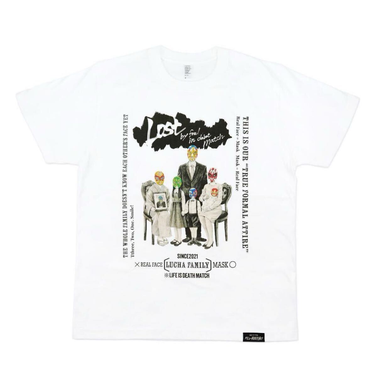 『改・ルチャ家族全員集合』デビュー戦反則負け＊プロレスパロディTシャツ
