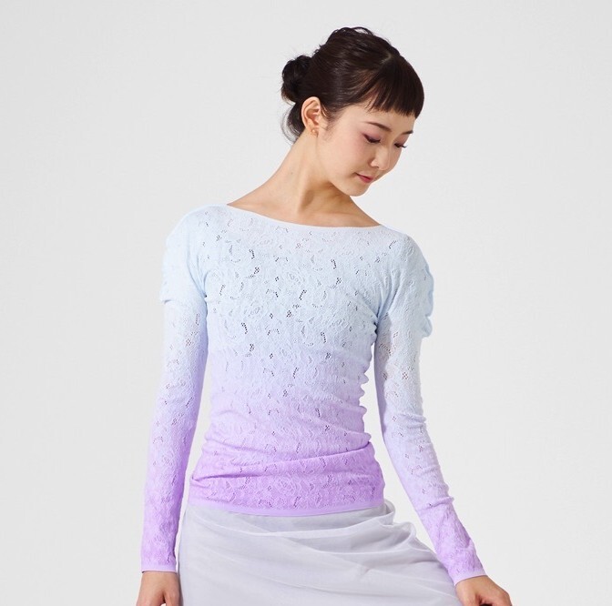 チャコット グラデーションクルーネックトップ 3011/モーブM/ 16 チャコット グラデーションクルーネックトップ 3011/モーブM/ 16