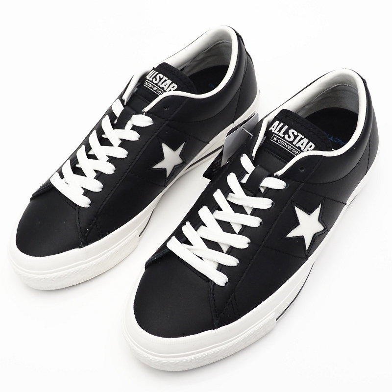 K05473 新品 CONVERSE/ONE STAR GF ゴルフシューズ スパイクレス 【サイズ:USA4(22.5cm)】 ブラック ワンスター コンバース レディース