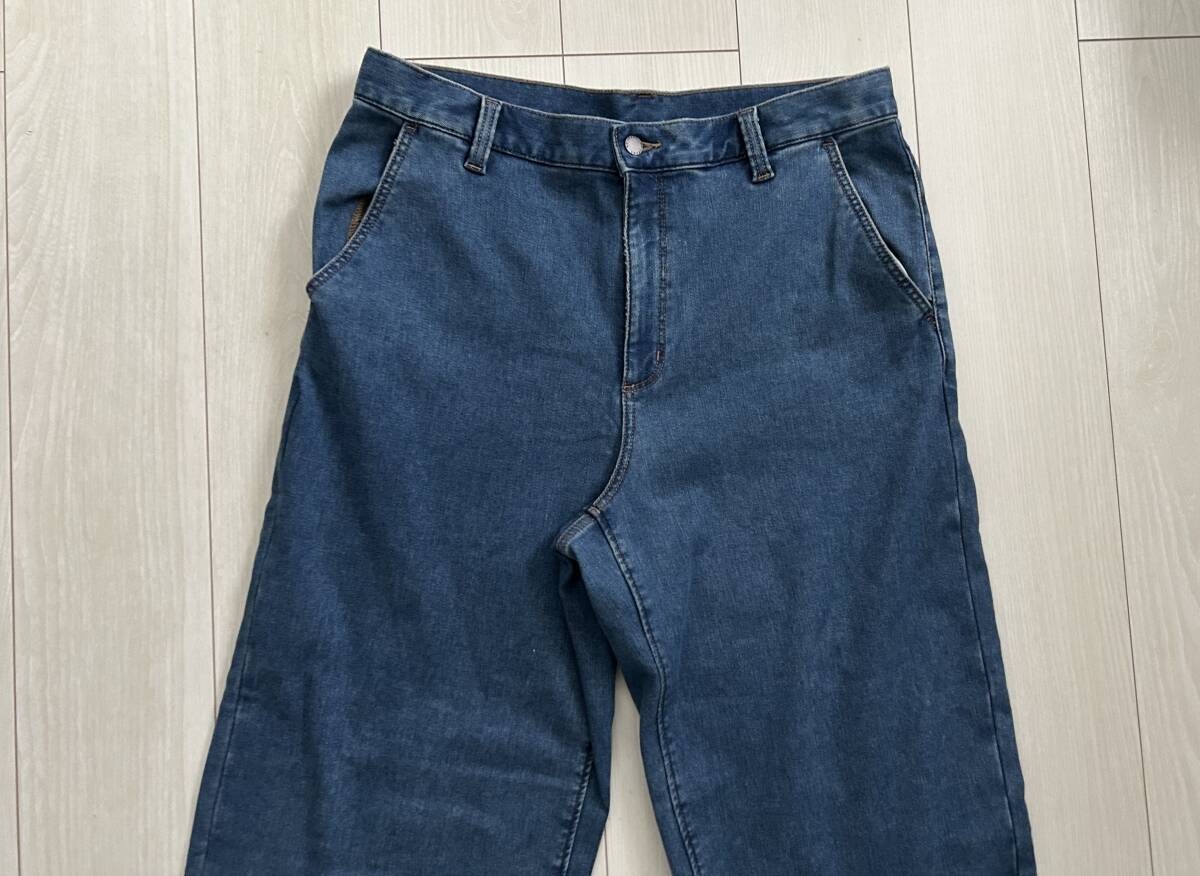 ★GU ジーユー 大きいサイズ 3XL 暖パン ウォームワイドジーンズ デニムパンツ 裏起毛★_画像2